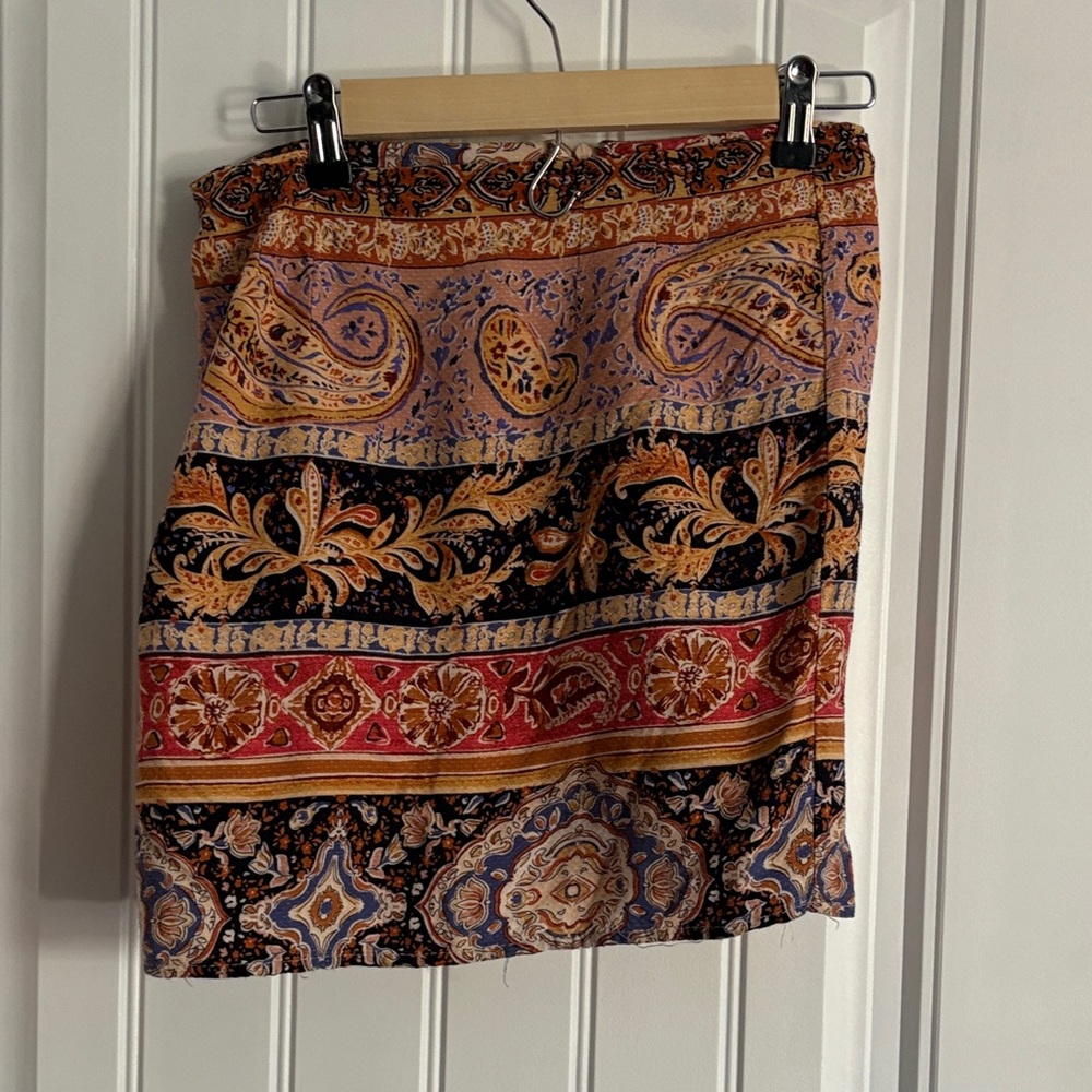 Rachel Zoe Multicolor Paisley Mini Skirt